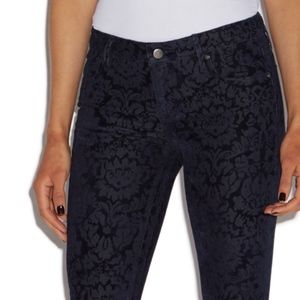 Oxford Blue Damask Skinny Jeans - JustFab
